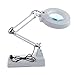 vinmax Folding LED Desk Lamp Magnifier Glasses 5" Glass Lens Rotary 10X Magnifying Loupe with LED Light Height Angle Adjustable Magnifier Loupe 10x Magnification Table Lamp Magnifier 22W(US Plug)