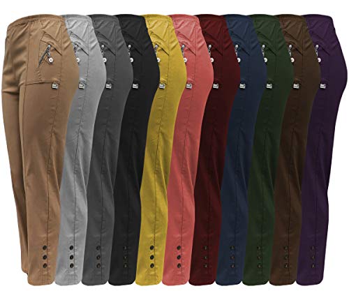 sockenhimmel Damenhose leichte Thermohose Hose für milde Wintertage Schlupfhose Outdoor Funktionshose Innenfutter aus Mikrofleece (46-48, Schwarz)