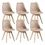 White Table + 6 Khaki Chairs