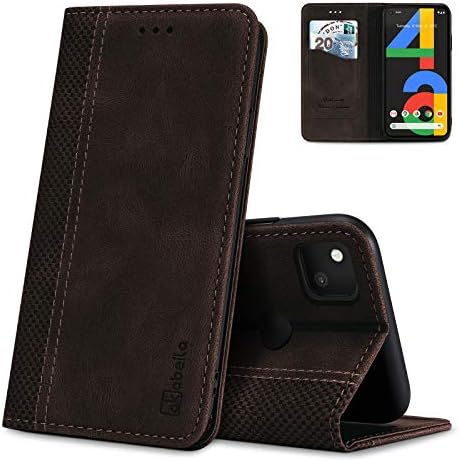 AKABEILA Case for Google Pixel 6A Premium Leather Flip Wallet Case with Magnetic Closure Kickstand Card Slots Folio Phone Case Cover Shockproof Black