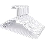 Utopia Home Plastic Hangers 50 Pack - Perfect for Clothes Hanger Space Saving - Durable and Strong Coat or Pant Hangers for Closet Organizers and Storage with Shoulder Grooves (White) - Image 4