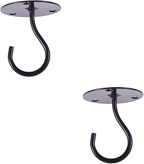 Mobestech Removable Hooks 2pcs Wall Mounted Clothing Rack Lantern Net Ceiling Hooks Hook up Ceiling Hooks Heavy Duty