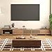gaoyangjiaju Mid-Century Modern Expandable Coffee Table & TV Stand Set, Walnut Finish – Elegant Storage Combo for Living Room, Bedroom, or Lounge (78.54“ to 103