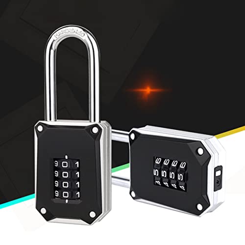 Serratura a combinazione con codice ripetibile, serratura a combinazione con numero a 4 cifre, serratura lunga, lucchetto, serratura a combinazione, serratura per armadietti da palestra,