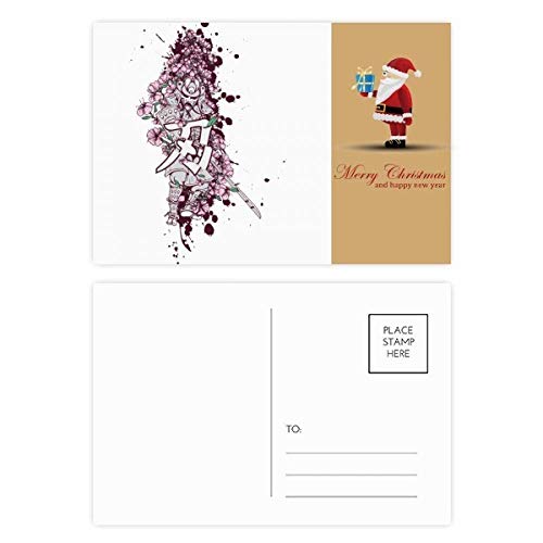 Cartes postales Japan Ninja pour vos vœux de fin d'année | Lot de 20 illustrations Samurai Sakura
