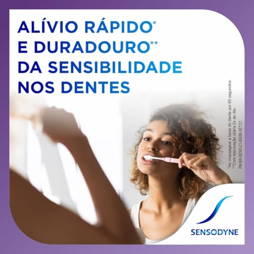 Sensodyne Creme Dental Rápido Alívio e Proteção Duradoura Com Flúor para Dentes Sensíveis e Gengivai