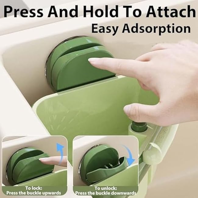 Cureaway Suction Cup Sink Corner Rack, Corner Sink Strainer, Curetoaway Suction Cup Sponge Holder, Triangle Storage Rack with Drain Hole, Say Goodbye to Gross Food Scraps & Smelly Sinks (2pcs*B)