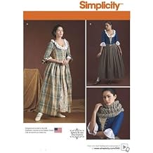 Simplicity 8161 Womens 18th Century Dress Costume Sewing Pattern, Sizes 14-22