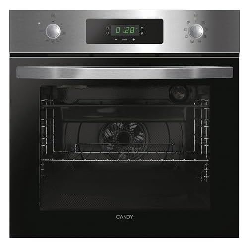 Candy FIDCP X625 L, Four multifonction, 70L, 1 plateau et 1 grille, ventilateur radial, nettoyage aquatique, 8 fonctions, affichage Timer Touch, commandes Push & Pull, porte double verre, inox et noir
