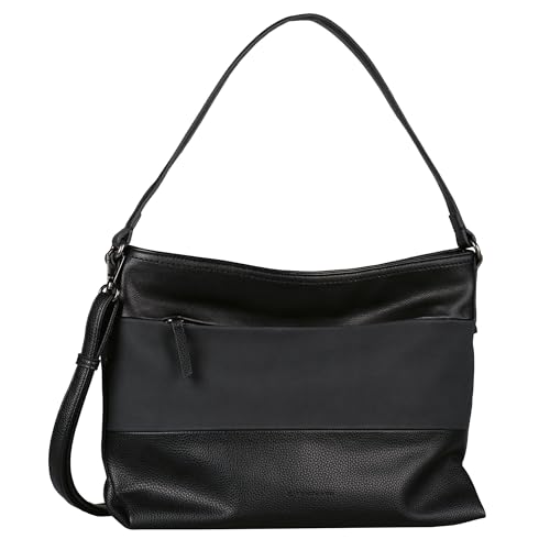 TOM TAILOR Nicolina Damen Hobo Bag Schultertasche Mittelgroß Schwarz