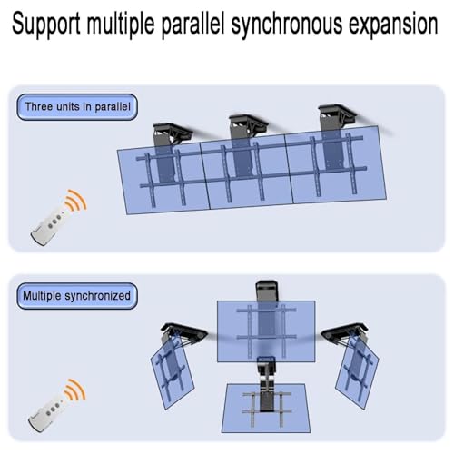 Support TV motorisé de plafond pour écran 50-90 pouces avec télécommande - 5
