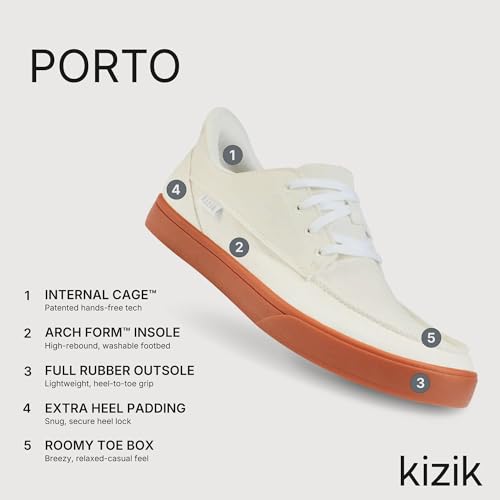 Kizik Mens Casual Shoes: Porto - Comfortable, Durable, Slip On Sneakers, Step in Shoes for Men Hands Free Convenience, Relaxed Coastal Style3