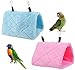 Magnoloran 2 Pack Warm Bird Nest House Bed Hanging Hammock Sleeping Bed Plush Hanging Snuggle Cave Happy Hut for Pet Parrot Cockatiel Cockatoo Parakeet Conure African Grey Macaw (Blue&Pink)