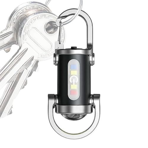 Genérico Linterna LED Para Llavero | Linterna Recargable Para Llavero | Luz LED Compacta Impermeable Brillante para Camping Viajes Senderismo Náutica y Seguridad