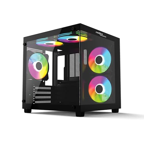 Image of Frontech Magnus Gaming Computer Cabinet with RGB Fans, Optimized Airflow, Liquid Cooling Support, Dust Filter, USB 3.0 & 2.0 Ports - High-Performance Computer Case for Gaming (FT-4383)