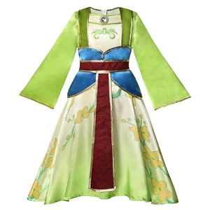 Lengender Prinzessin Mulan Kleid Kind Mädchen Kostüm (Dress C, 120)