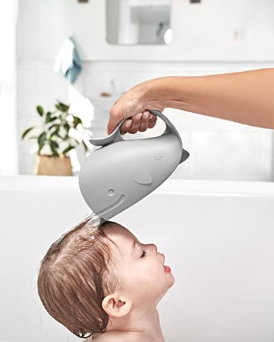 Skip Hop Baby Bath Rinse Cup, Moby Tear-free Waterfall Rinser, Grey - 1