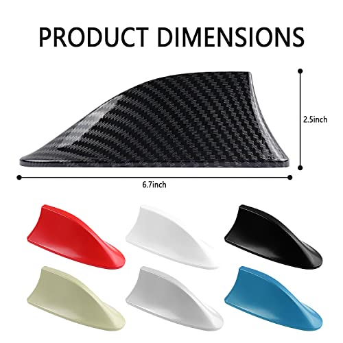 Car Shark Fin Antenna,Car Decoration Exterior Accessories With Automotive Antenna Toppers Am/Fm Radio Antenna Fit For Most Cars Trucks Suvs (Carbon Fibre Black) #TOP1