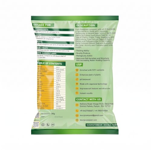 Image of Organic Potting Soil Mix for Plants 2 KG | Odorless Murgi Compost Khad Fertilizer for Home Garden | Nutrient Rich Chicken Manure with 17 Essential Nutrients | Indoor & Outdoor Plants