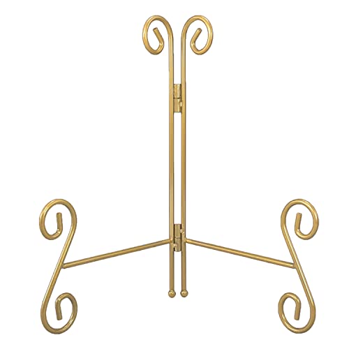 Hemylu Gold Plate Stand, 6 Inch Decorative Plate Holder For Displaying Platters, Heavy-Duty Metal Easel Stand For Picture, Photo Frame, Plates, Books And Round Objects #TOP27
