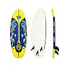 Surfboard 6ft 3 Fins-Shortboard Slick Bottom/Removable for Kids and Light Weight Adults