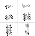 Stanz (TM) 10 Tier 20 Pairs Shoe Rack, Shoe Tower Shelf Entryway Cabinet Storage Organizer, Black