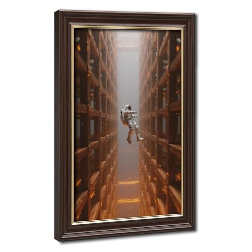 Poster astronaute futuriste sur toile pour chambre ado et gaming