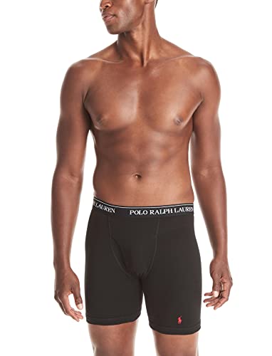POLO RALPH LAUREN Men's Classic Fit Cotton Boxer Briefs, Trunks & Long Leg Available, 3-Pack, Andover Heather/Madison Heather/Black-3 Pack, Large2