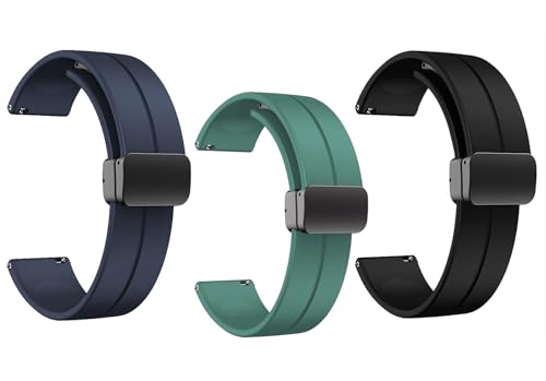 Image of IIK COLLECTION 22mm Silicone Strap for Smart Watches | Combo Pack Compatible With Noise, Fireboltt, Boat Xtend, Pebble, Boat Flash, Noise Color Fit, Ultra Smart Watch & All Watches