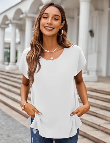 Image of Zeagoo Sweater Vest Women Crew Neck Loose Fit Knit Lightweight T Shirts Pullover Casual Summer Outfits
