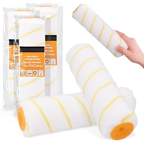 3x Rullo 25 cm Ricambio Pittura Lattice Piccole Superfici Per Facciate Vernice Murale Antischizzo Pezzi Ricambio Manuale Accessori Pittura Lacca