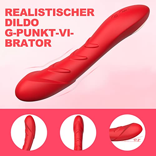 Silikon Vibrator G-Punkt Vibratoren für Sie Klitoris Leise und Stark 12 Vibrationsmodi Realistische AV Dildo Stimulator Erotik Extrem Sex Toys Sexspielzeug Analvibratoren für Frauen Paare – Bild 6
