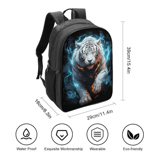Mochila escolar de tigre infantil impermeable de 40x28x16cm con correas ajustables para niños 2