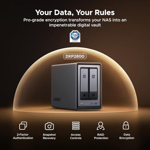 UGREEN NAS DXP2800 2-Bay for Advanced Home Users, Remote Workers & Creators - image 8