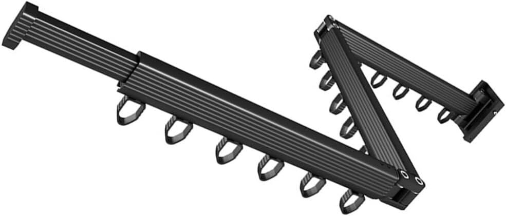 Foldable Metal Wall-Mounted Clothes Drying Rack Easy Install Space-Saving