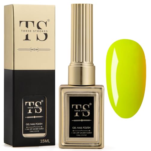 Image of THR3E STROKES Professional UV Gel Nail Polish, HEMA-FREE Lasts Upto 21 Days, Super Glossy Finish, Non-Chipping, Non-Smudging, Quick Drying Nail Polish,15 ml (47, 15ML)
