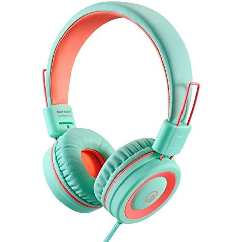 Kids Headphones K11 Foldable Stereo Tangle-Free 3.5mm Jack Wired Cord On-Ear Headset for Children Cover