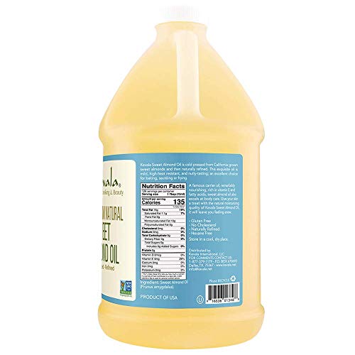 Kevala Sweet Almond Oil, 1/2 Gallon, Premium Natural #TOP1