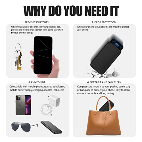 Yicheey PHO322-01 2 Pcs Neoprene Cell Phone Sleeve Phone Pouch Compatible thumb #1