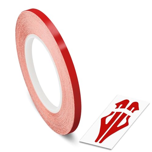 AutoXpress Motors Group 1/8" | 3mm Self-Adhesive Vinyl Pin Stripe Roll Decal Sticker Tape 32ft 9.80m - RED, Universally Compatible for Cars, Trucks, Vans, Motorcycles, Bikes, Helmets, Arts & Crafts