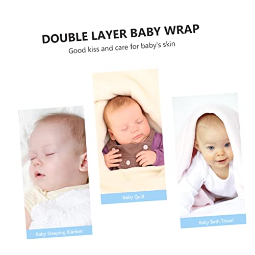 Toyvian 1Pc Inbakeren Peuter Badhanddoek Baby Jongen Badhanddoek Baby Meisje Inbakeren Babybaddoeken Baby Deken Katoen Kinderwagen Hoes Baby Inbakeren Deken Baby Inbakeren Deken Gaas - Afbeelding 3
