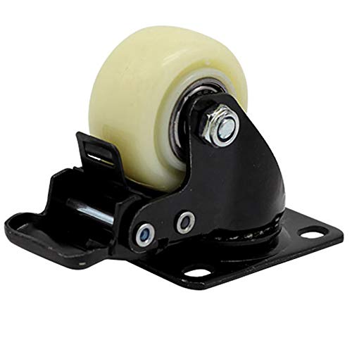 Roues en nylon polyuréthane robustes à tige pivotante avec frein - 5