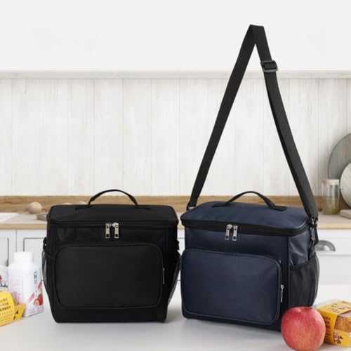 Bolsa Térmica Marmita Lancheira Fitness Trabalho Multuso (PRETO)
