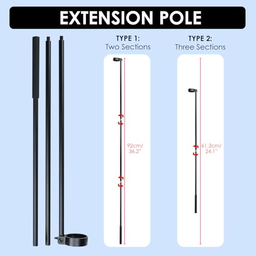 Image of PAR Meter, Par Meter for Reef Tank IP68 Waterproof Aquarium PAR Meter, 400-700nm Spectral Range PPFD Meter Data Logger, 37 inch Telescopic Pole, 79'' Sensor Cable Included