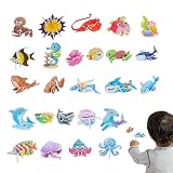 3D para Niños - Papel 8,5 x 5,8 cm Juguetes Educativos | 25 Piezas Juguete Educativo de 3D con Montaje Sin Pegamento Aprendizaje Juego Creativo Puzzle de Papel para Bam