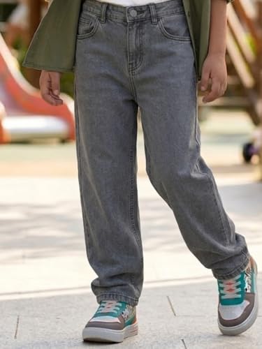 Image of Urbano Juniors Boy's Loose Baggy Fit Washed Denim Jeans Stretchable