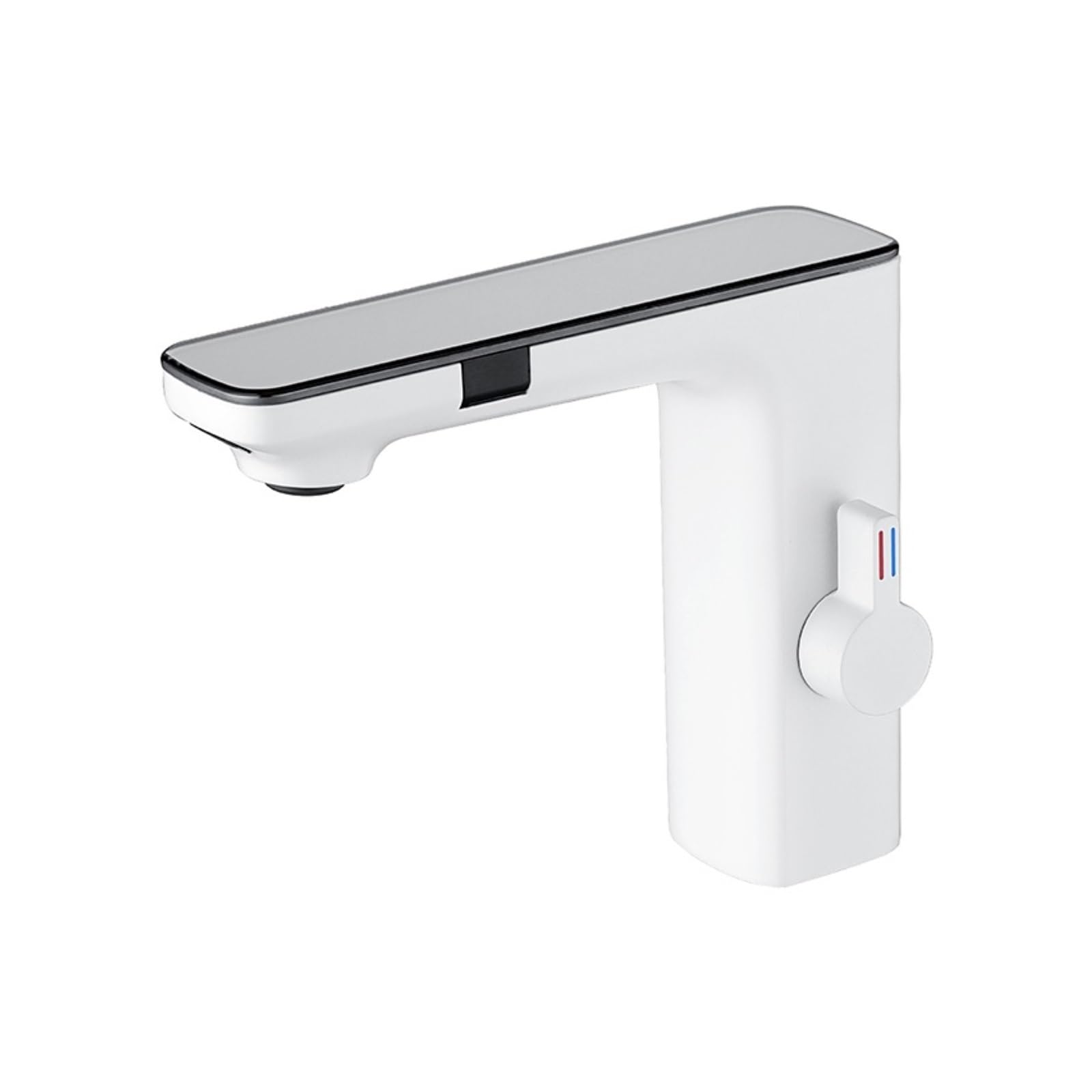Touchless Bathroom Faucet, Smart Digital Display Sensor Tap, Single Hole Hot Cold Basin Mixer,Safe and Reliable(Bianco)