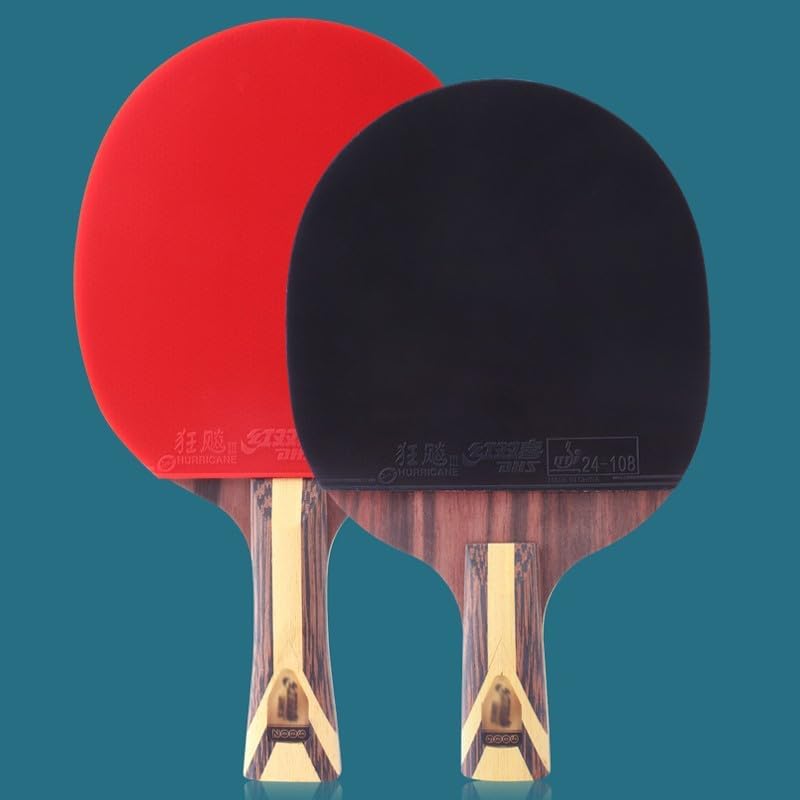 JITEM Ping Pong Paddle,Table Tennis Bat 9-Star Professional High-End Finished Table Tennis Racket Competitive Ping Pong Bat with Protective Cover(Color:B), Size