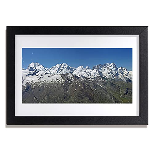 Affiche encadrée 30x20 cm Tulup avec cadre en MDF mural paysage montagnes de neige