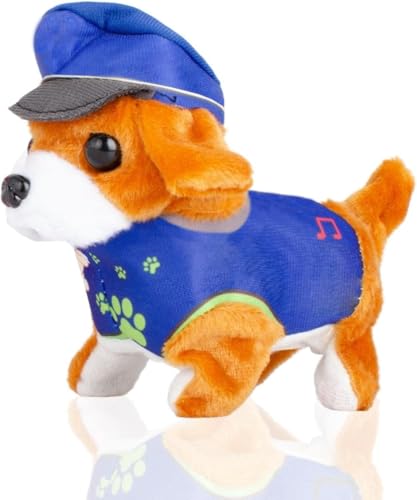 MAGIC SELECT Perro Electrónico de Juguete Que ladra y Camina. Perrito Policía con Traje Azul. Mascota Eléctrica para Niños. Perrito a Pilas Que Anda. (Pilas AA no Incluidas) MAGIC SELECT Perro Electrónico de Juguete Que ladra y Camina. Perrito Policía con Traje Azul. Mascota Eléctrica para Niños. Perrito a Pilas Que Anda. (Pilas AA no Incluidas)